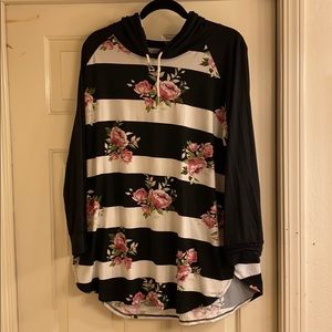 Super soft and stretchy long sleeve hoodie tunic